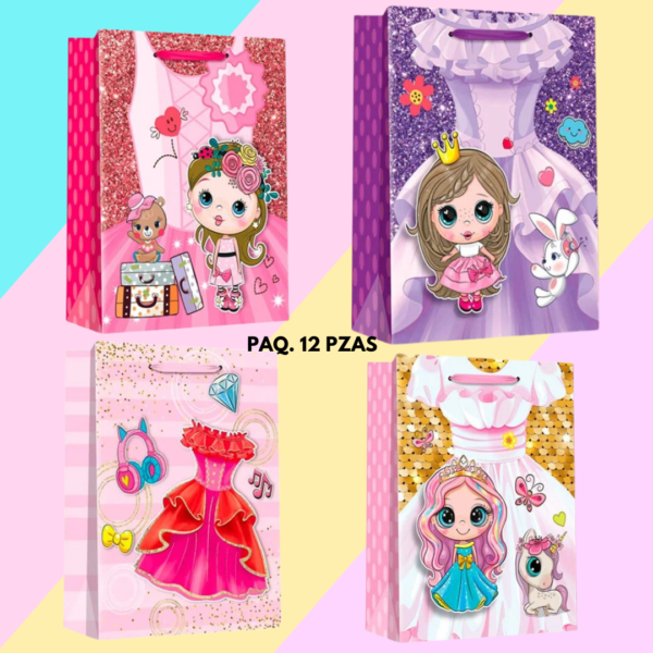 BOLSA DE REGALO NIÑA PRINCESAS - Imagen 2