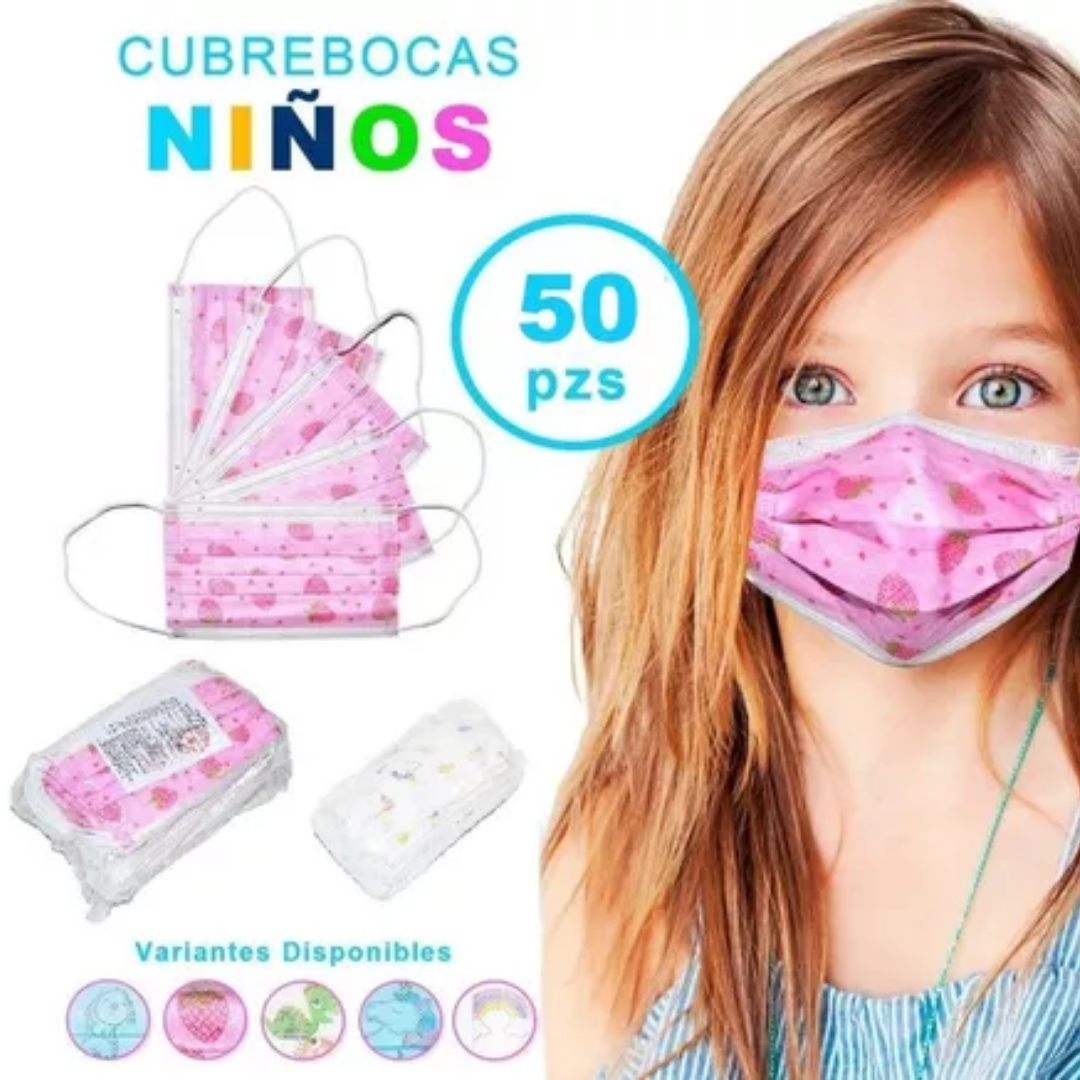 CUBREBOCAS INFANTIL 50PZS (CAJITA)