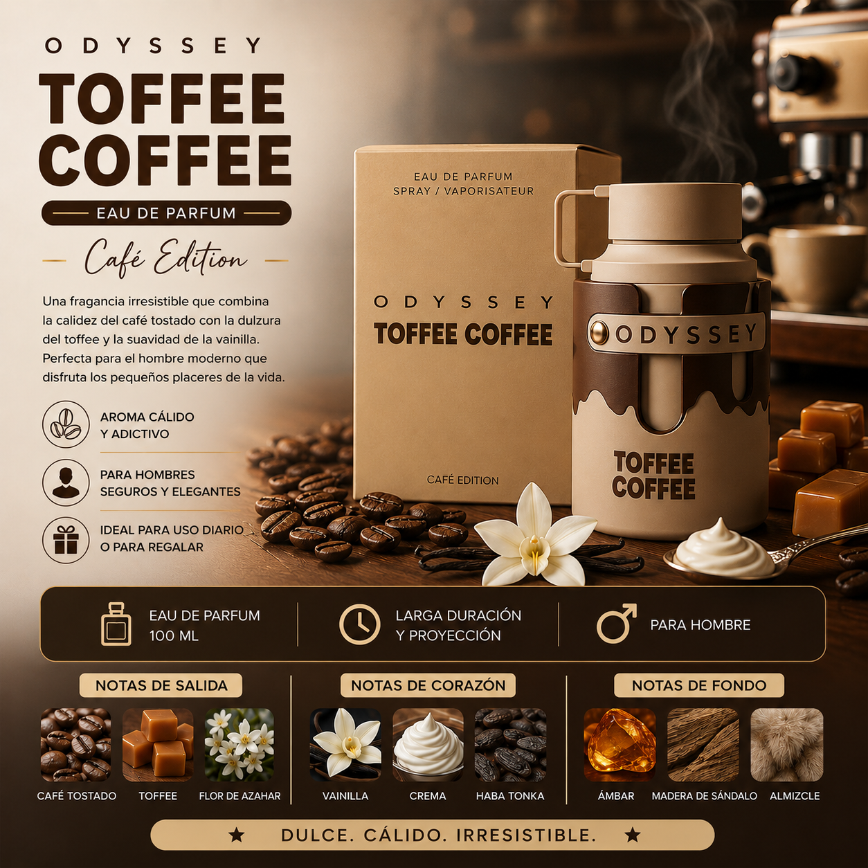 PERFUME ODYSSEY TOFFEE COFFEE 100ML 1.1 - Imagen 2