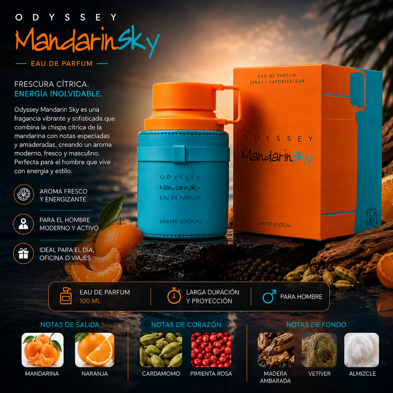 PERFUME ARMAF ODYSSEY MANDARIN SKY 1.1 - Imagen 2