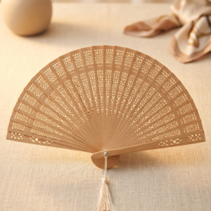 ABANICO PERSONAL DE MANO EN MADERA