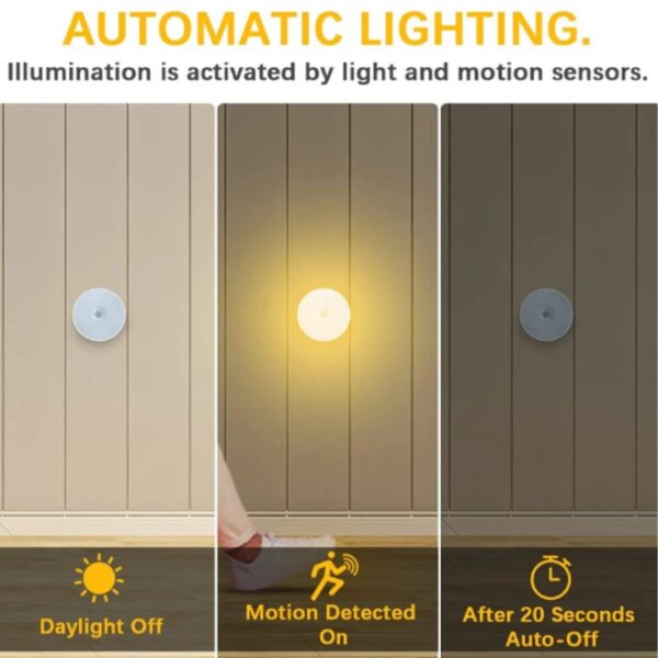 LAMPARA LED CON SENSOR MOVIMIENTO RECARGABLE - Imagen 3