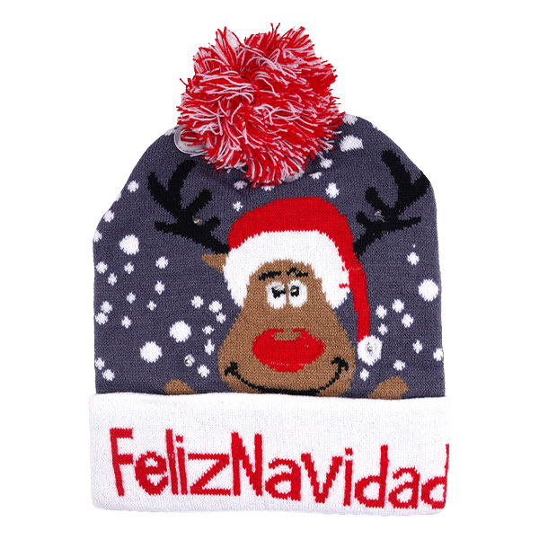 GORRO DE NAVIDAD CON LUZ BOTÓN - Imagen 10