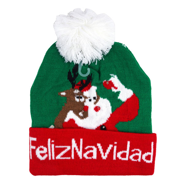 GORRO DE NAVIDAD CON LUZ BOTÓN - Imagen 7