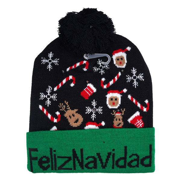 GORRO DE NAVIDAD CON LUZ BOTÓN - Imagen 4