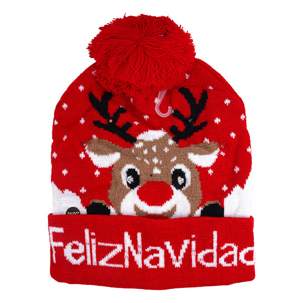 GORRO DE NAVIDAD CON LUZ BOTÓN - Imagen 22