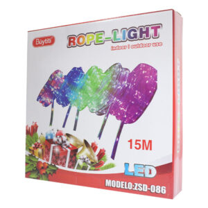 MANGUERA LUZ MULTICOLOR NAVIDEÑA 15M