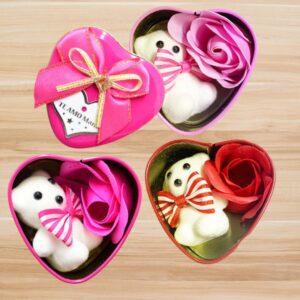 ESTUCHE CORAZON OSO/ROSA