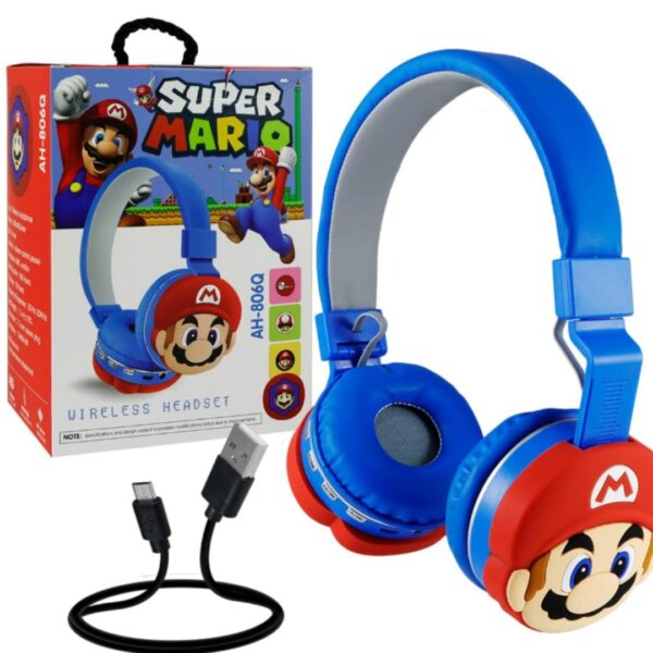 AUDIFONOS INALAMBRICOS DIADEMA SUPER MARIO