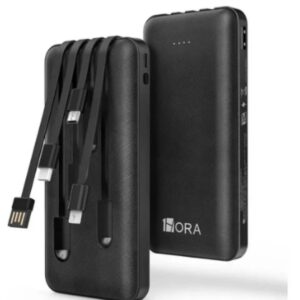 BATERIA PORTATIL 10000mAh 10.5W CON CABLES