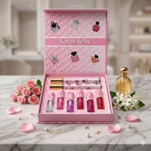 SET GLOSS + PERFUME DE BOLSILLO KATHY KELLY (CAJA)