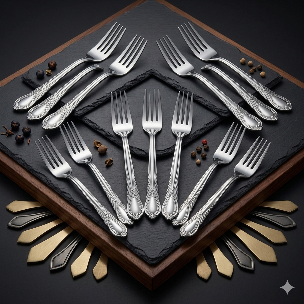 DOCENA TENEDOR METAL