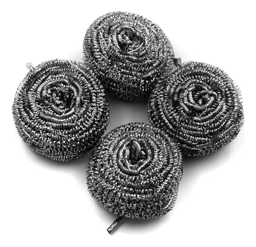 ESPONJAS METÁLICAS DE ACERO INOXIDABLE 4 PIEZAS