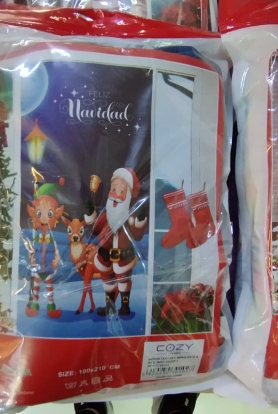 FUNDA NAVIDEÑA PARA PUERTA 105 X 210