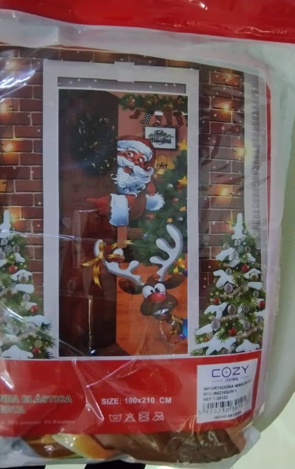 FUNDA NAVIDEÑA PARA PUERTA 105 X 210 - Imagen 2