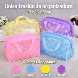 BOLSA ORGANIZADORA TRASLUCIDA COLORES