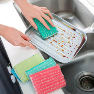 ESPONJA MULTIUSOS DE LIMPIEZA CON FIBRA ABRASIVA