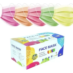 CUBREBOCAS ADULTO COLORES 50PZS (CAJITA)