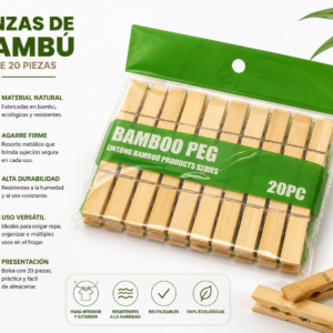 PINZAS PARA ROPA DE BAMBÚ