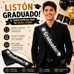 LISTÓN GRADUACIÓN NEGRO