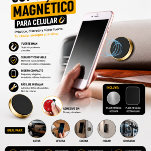 SOPORTE MAGNÉTICO PARA CELULAR