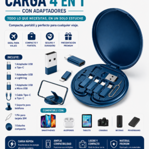 SET CARGA 4 EN 1 PARA VIAJE