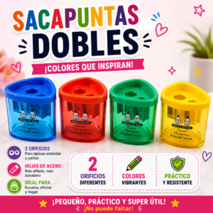 SACAPUNTAS DOBLE COLORES