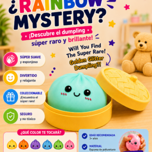 🌈 Bun Squishy Rainbow Mystery | ¡Aprieta, Relájate y Colecciónalos! 🌈