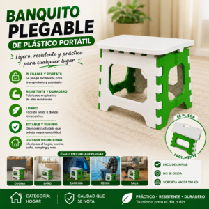 Banquito Plegable de Plastico Portatil