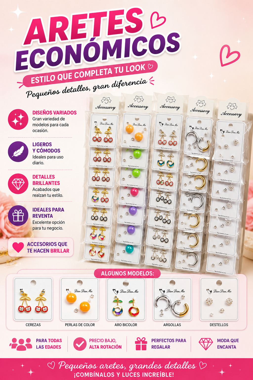 💖 Aretes Económicos | El detalle perfecto para cada ocasión 💖