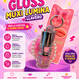 💖 💋Gloss Muxi Lumina con Llavero | Brillo e Hidratación Siempre Contigo 💋💖