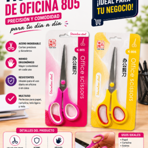 ✂️ Tijeras de Oficina K-805 | Precisión y Comodidad para Cada Corte ✂️