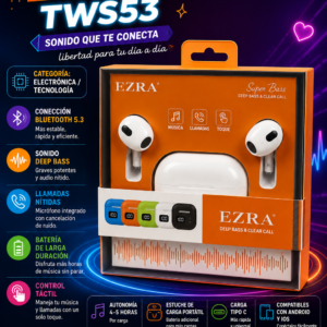 🎧 Audífonos Inalámbricos EZRA TWS53 | Bluetooth 5.3 🎧