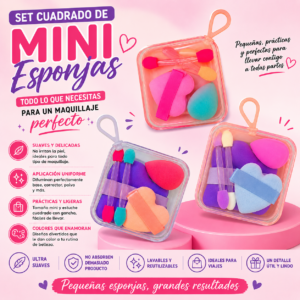 💖 Set Cuadrado de Mini Esponjas 💖