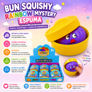 Bun Squishy Rainbow Mystery Espuma
