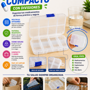 Pastillero Compacto con Divisiones