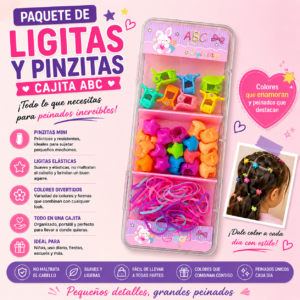 Paquete De Ligitas Y Pinzitas Cajita Abc