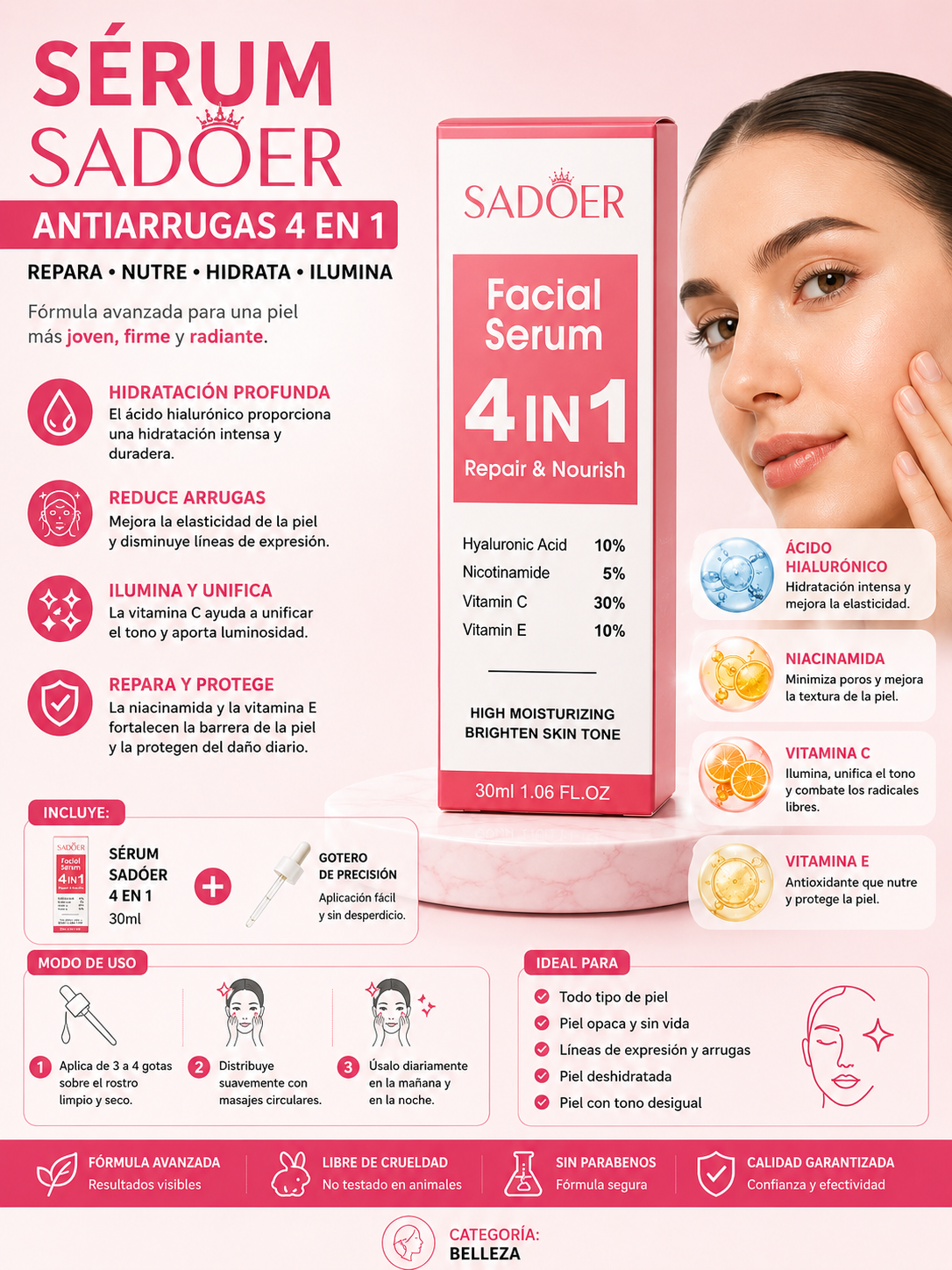 Serum Antiarrugas 4 en 1