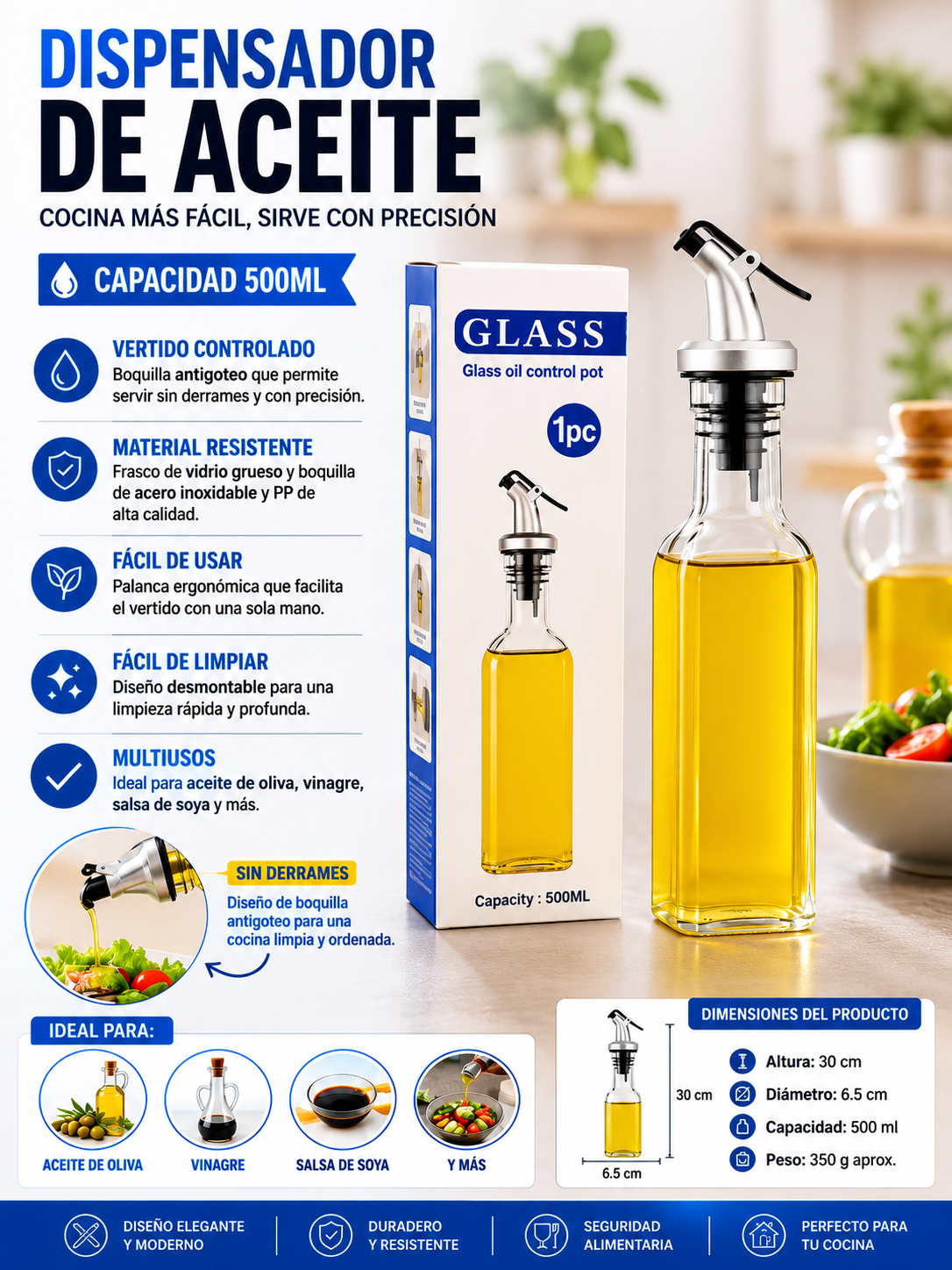 Dispensador De Aceite 500ml