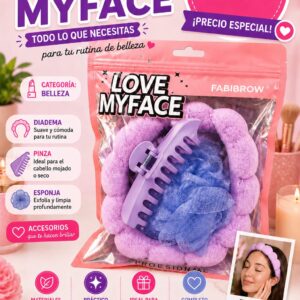 💜 Set Love My Face | Kit de Accesorios para Rutina de Belleza 💜
