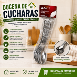 DOCENA CUCHARA METAL