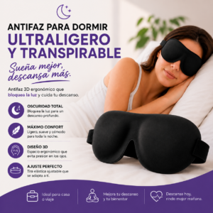 Antifaz para Dormir Ultraligero y Transpirable