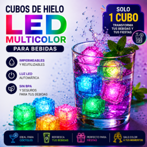 Cubo De Hielo Led Luminosos