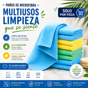 Paño De Colores de Microfibra Multiusos