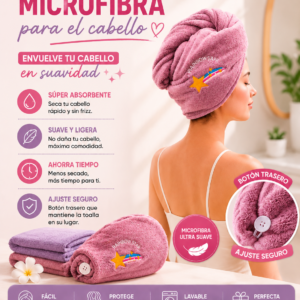 Toalla de Microfibra para El Cabello