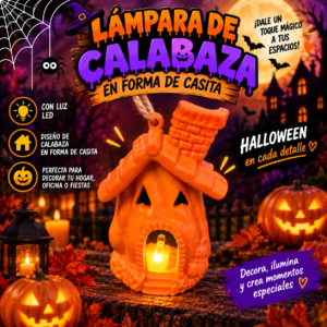 Lampara De Calabaza En Forma De Casita
