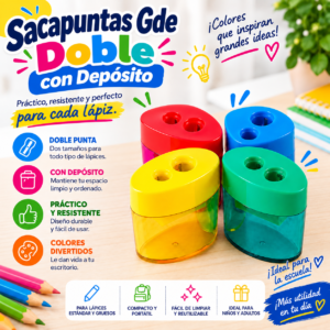Sacapuntas Gde Doble con Depósito