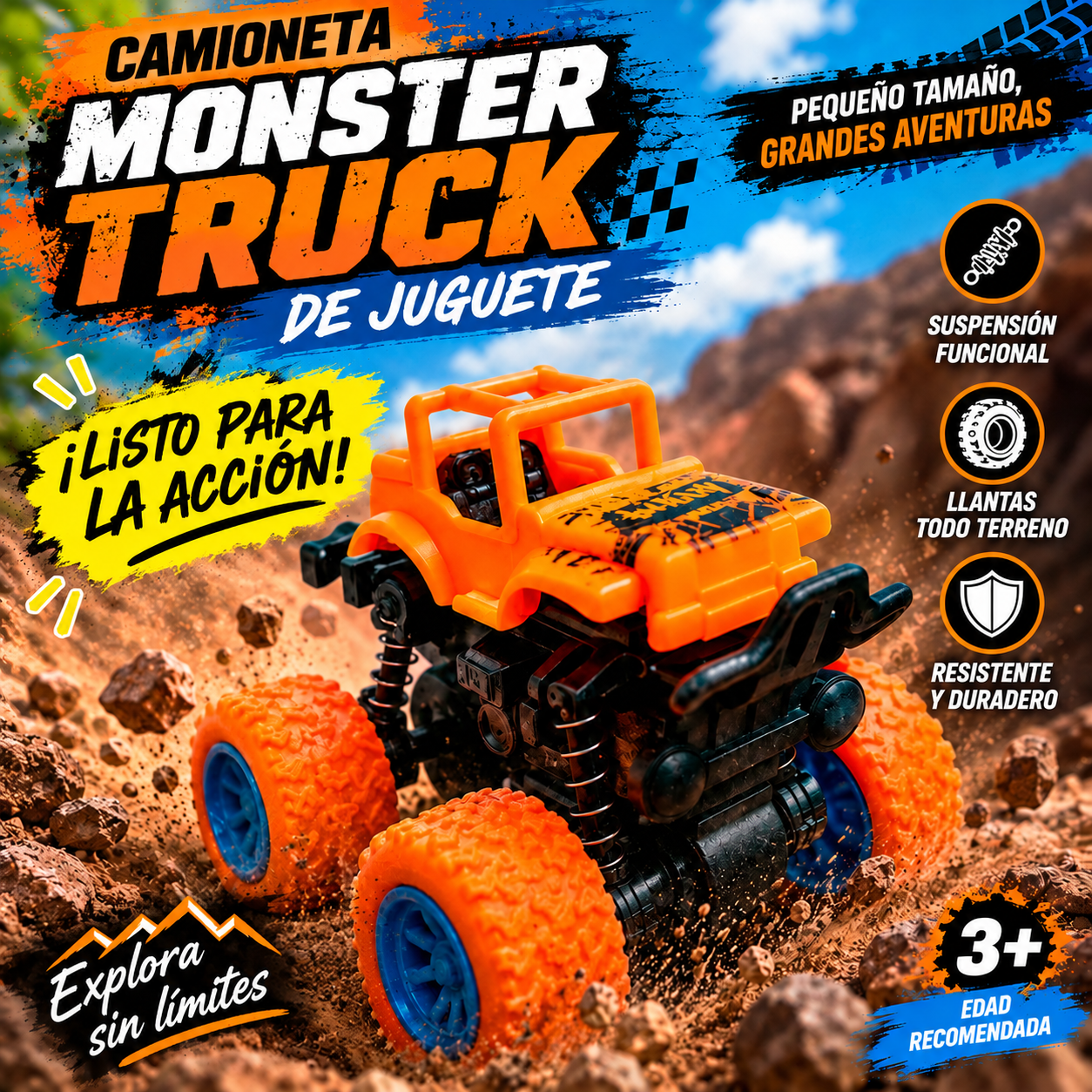 Camioneta Monster Truck de Juguete