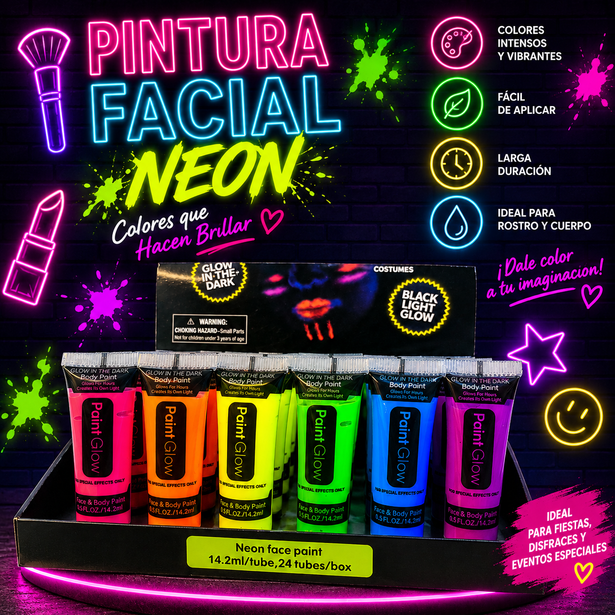 Pintura Facial Neon