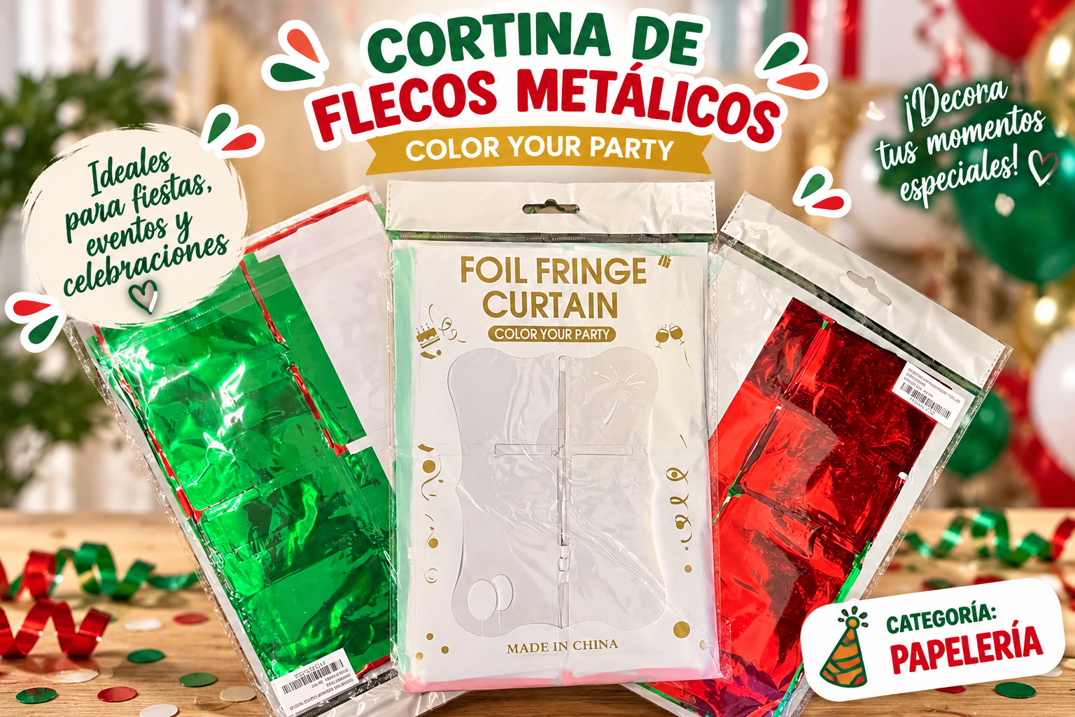Cortina De Cuadros Tricolor